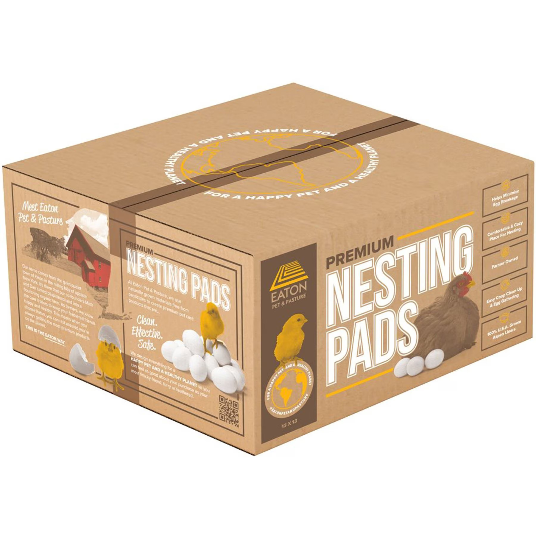 Eaton Pet & Pasture USA Grown & Sustainably Harvested Bird Nesting Pad, 8-pack | Chewy