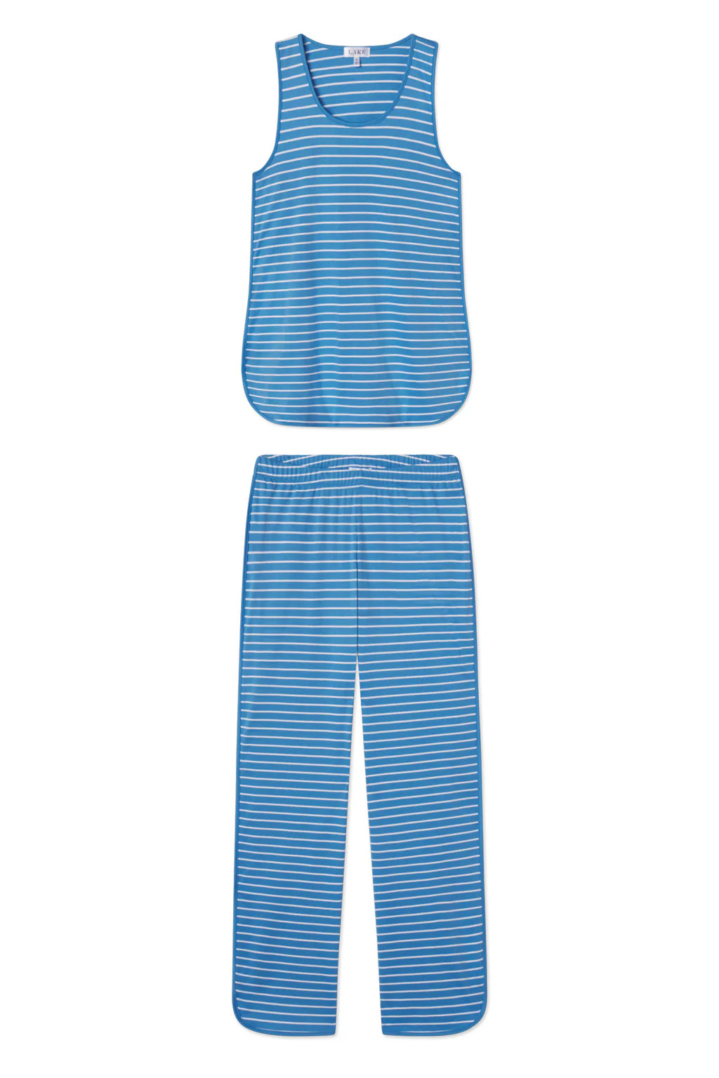 Pima Tank-Long Set in Regatta Rowing Stripe | Lake Pajamas