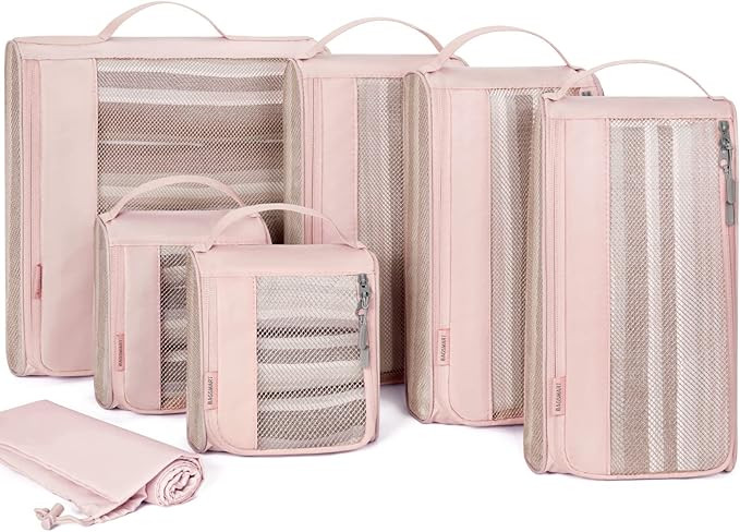 Packing Cubes for Suitcases, BAGSMART 7 Set Packing Cubes for Travel Essentials, Lightweight Lugg... | Amazon (US)