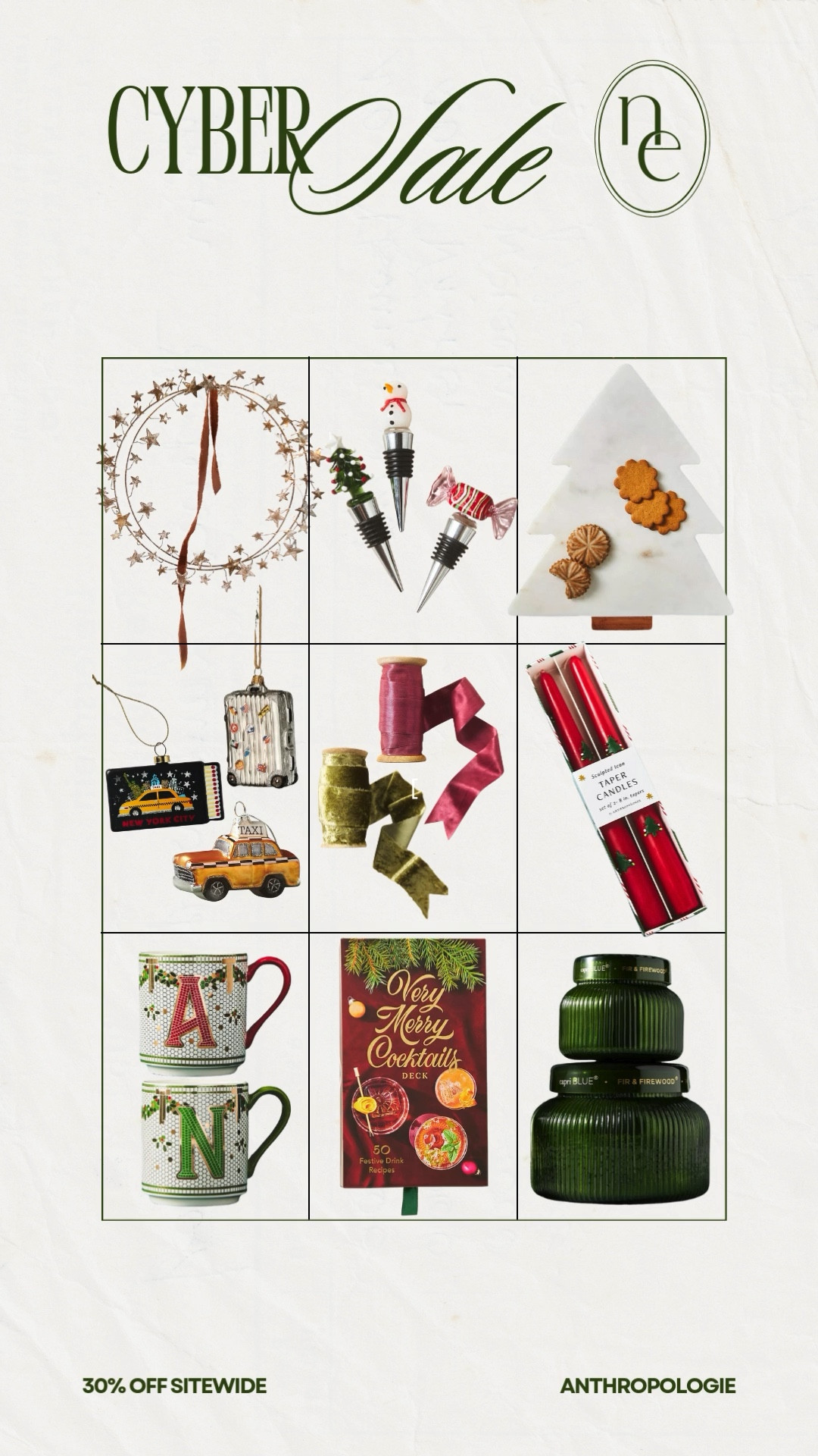 Anthropologie is 30% OFF sitewide + an extra 50% OFF sale for Black Friday! 


Holiday decor 
Christmas decor 
Home decor
Tapered candles
Ornaments 
Cyber Monday 
Gifts for her 
Gift ideas for her
Gift guide


#LTKSaleAlert #LTKHome #LTKCyberWeek