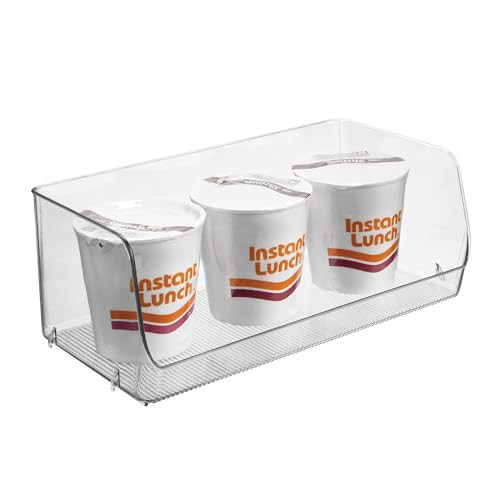 iDesign Stackable Open-Front Storage Bins, Clear | Amazon (US)