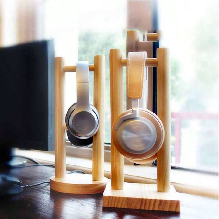 1pc Wooden Headphone Stand, Universal Headset Holder For Over-Ear Headphones, Earphones And Gamin... | SHEIN
