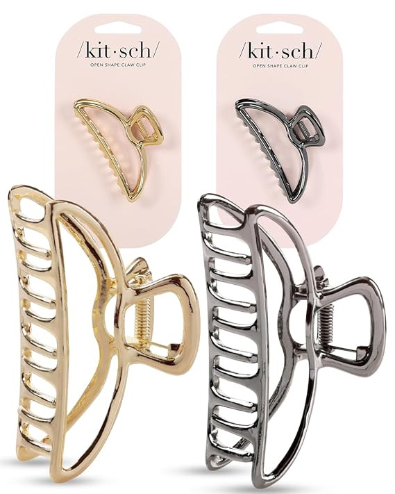 Kitsch Metal Hair Clips for Women - Durable & Elegant Metal Claw Clips, Perfect for Everyday Use ... | Amazon (US)