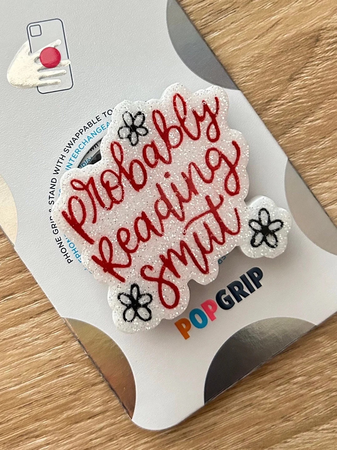 Probaby Reading Smut Phone Grip Book Kindle Grip Popsocket - Etsy | Etsy (US)