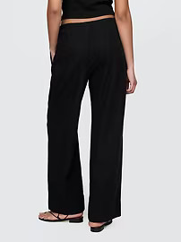 Linen-Blend Easy Wide-Hem Pants | Gap (US)