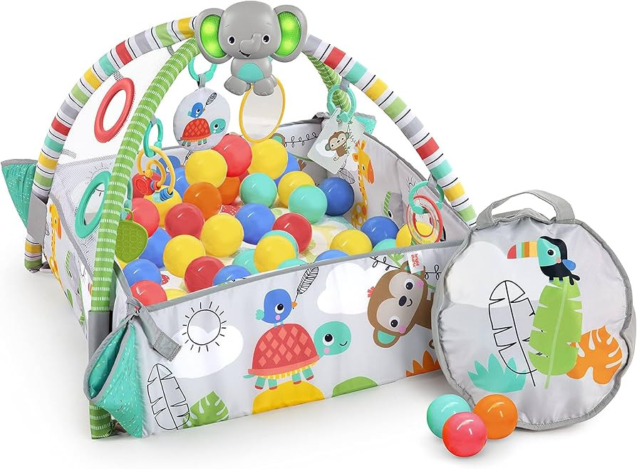 Bright Starts 5-in-1 Your Way Ball Play - Jumbo Play Mat Converts to Ball Pit Baby Gym, Newborn t... | Amazon (US)