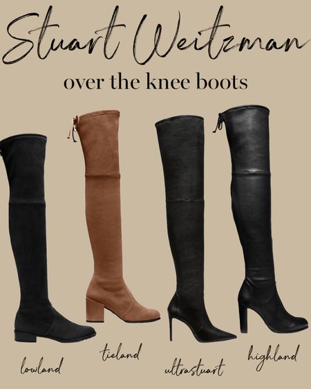 Kat Jamieson of With Love From Kat shares the best Stuart Weitzman over the knee boots. Suede boots, OTK boots, leather boots, classic style, timeless pieces. 

#LTKstyletip #LTKSeasonal #LTKshoecrush