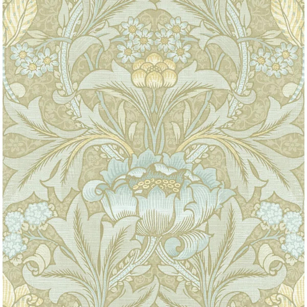 Anette Morris Flower 33' L x 20.5" W Smooth Wallpaper Roll | Wayfair North America