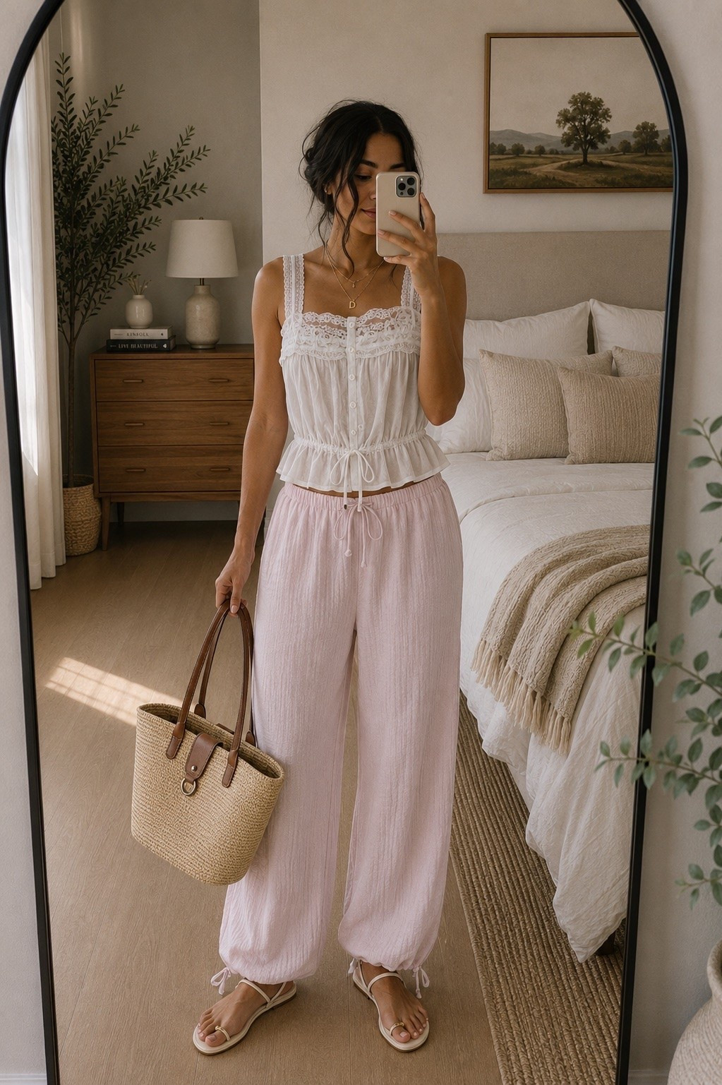 RUN… Abercrombie is having a sale! 💕 This lace tank + breezy pink pant combo is the perfect effortless summer outfit. Lightweight, flattering, and on sale—linked in my LTK before your size is gone! ✨🌸

#LTKootd #LTKSaleAlert #LTKSeasonal