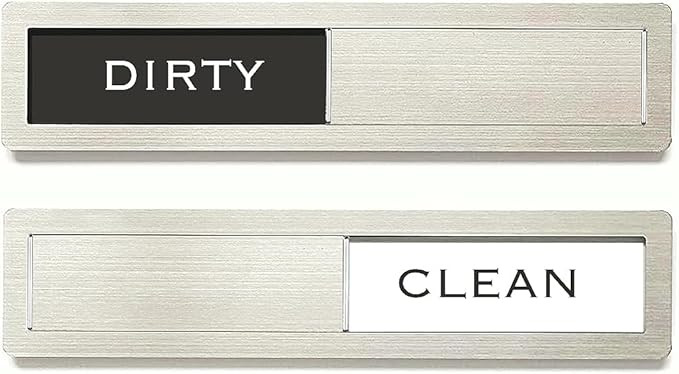 Dishwasher Magnet Clean Dirty Sign, Premium Stainless Steel Black and White Non-Scratch/Kitchen D... | Amazon (US)