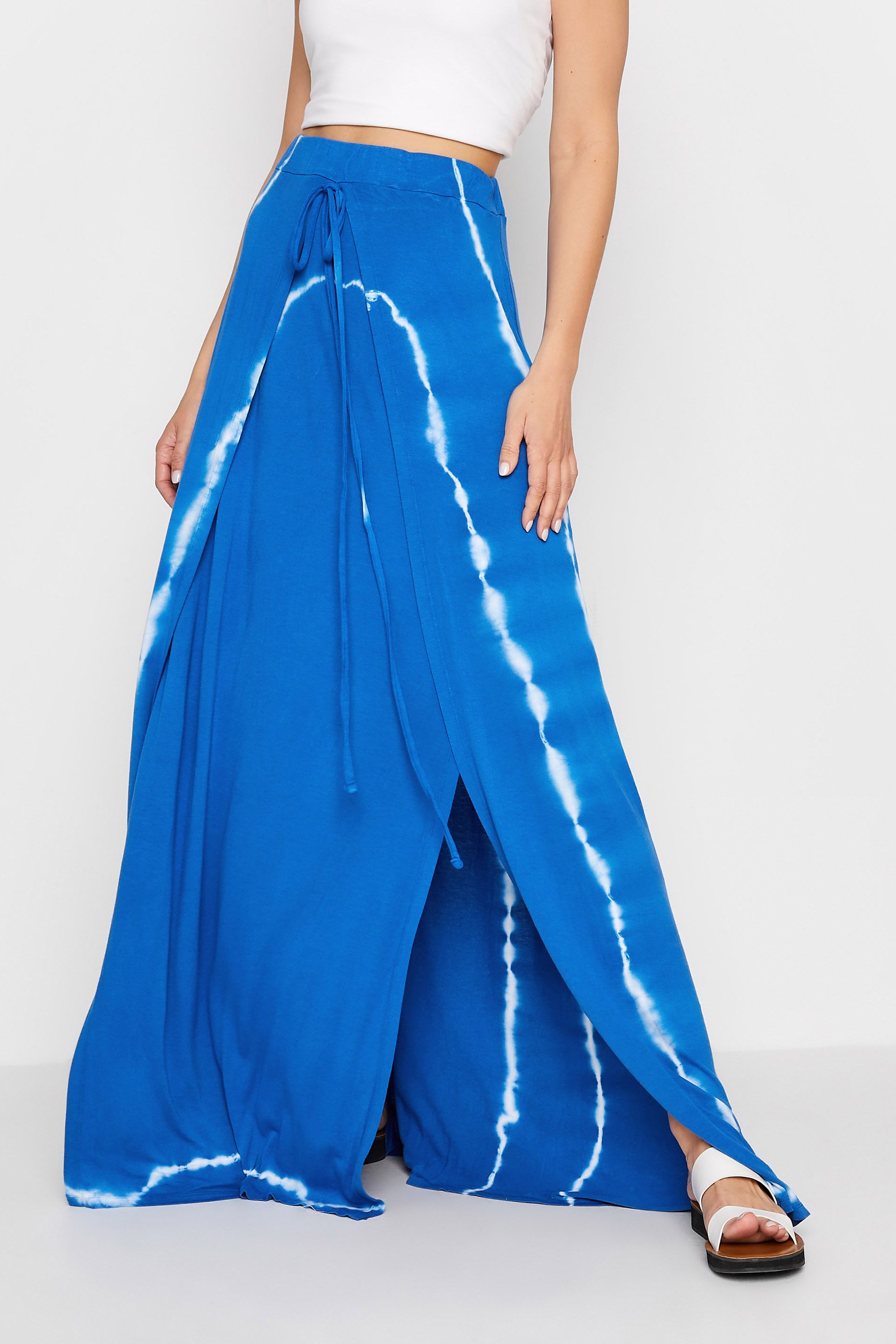 LTS Tall Blue Tie Dye Maxi Skirt | Long Tall Sally