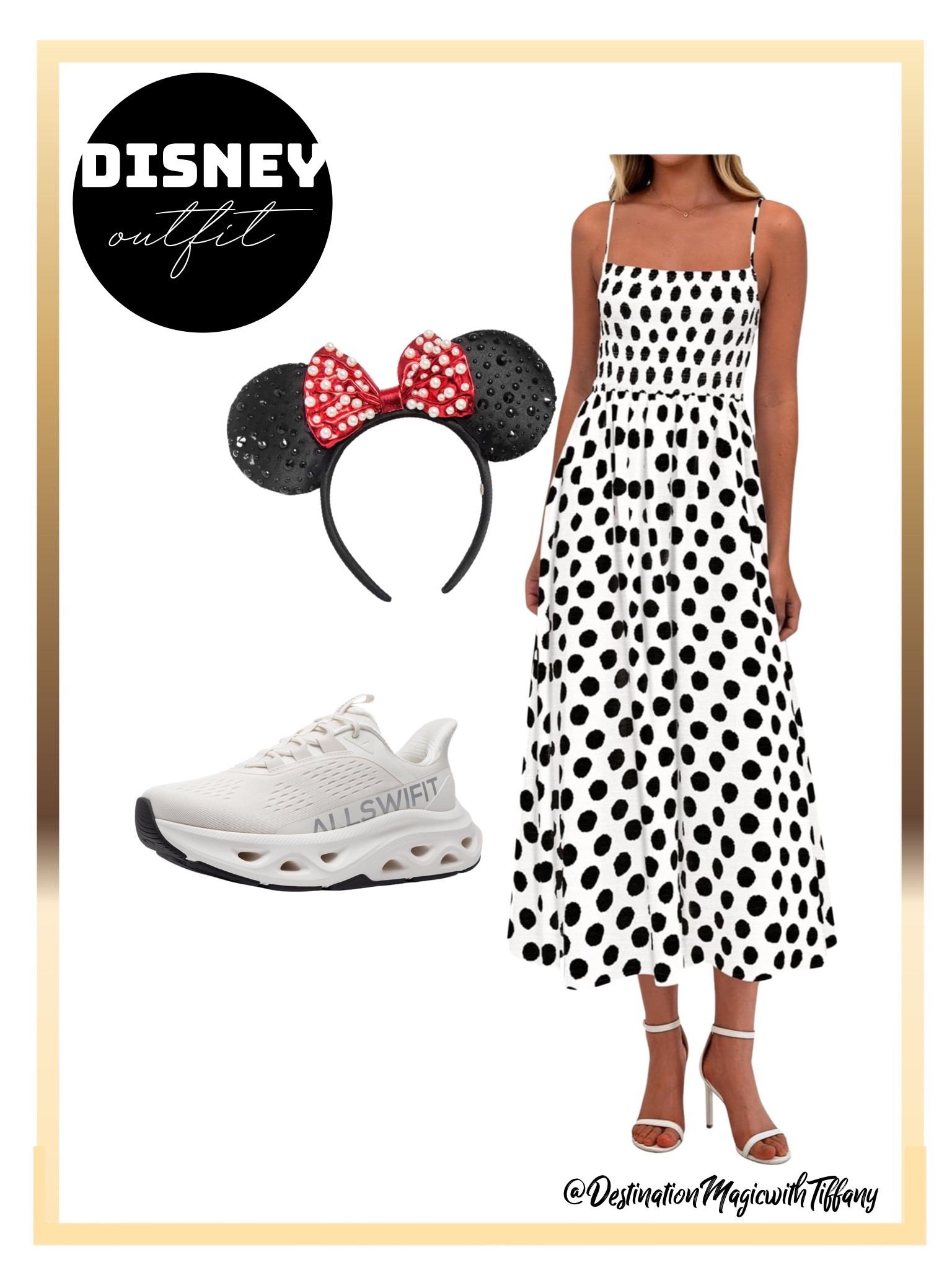 Classic Disney outfit with a chic twist 🎀 This polka dot midi dress is perfect for Walt Disney World or Disneyland park days when you want to look cute without sacrificing comfort. Styled with Minnie ears and supportive walking sneakers, this Disney outfit works for character photos, dining reservations, and long days in the parks. Everything linked.

#DisneyOutfit #DisneyOutfitInspo #DisneyDress #ThemeParkOutfit
#DisneyWorldOutfit #DisneylandStyle #DisneyFashion #DisneyAdultStyle 

#LTKootd #LTKTravel