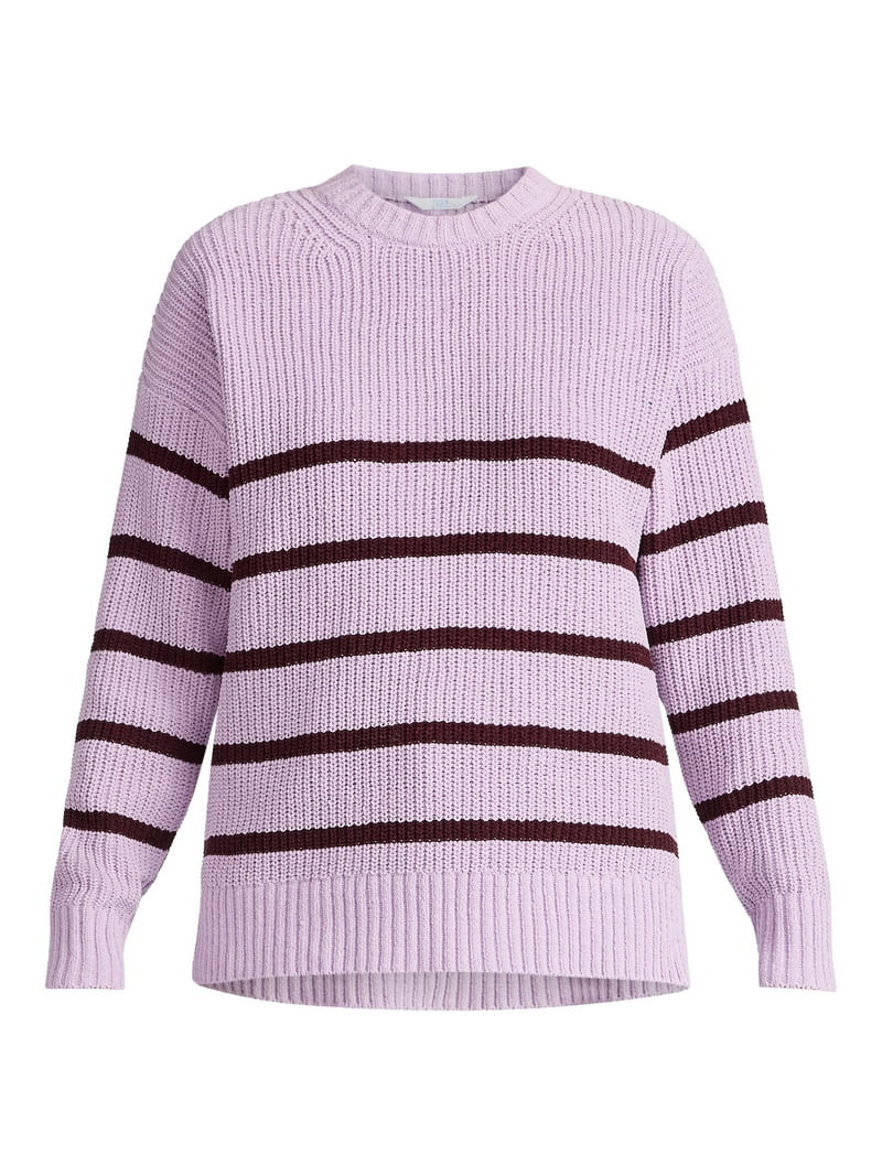 Time and Tru Women's Chenille Sweater with Long Sleeves, Midweight, Sizes XS-XXXL - Walmart.com | Walmart (US)