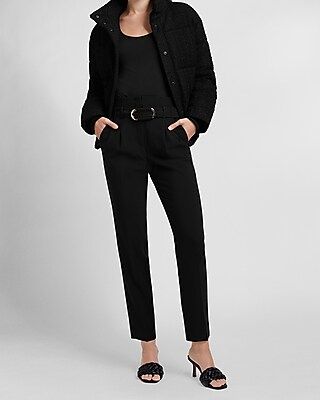 Super High Waisted Belted Ankle Pant | Express