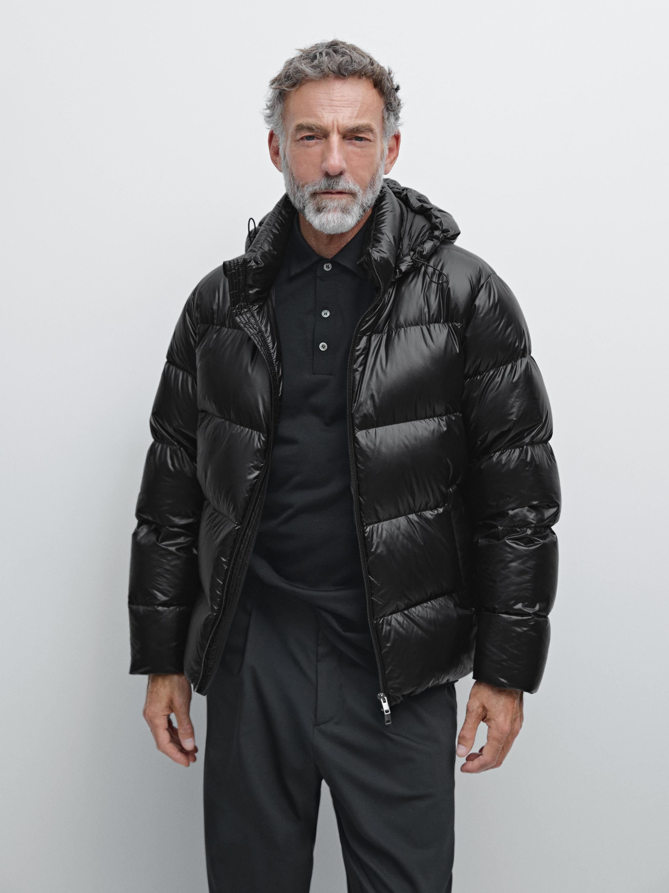 Water-repellent satin puffer jacket | Massimo Dutti US