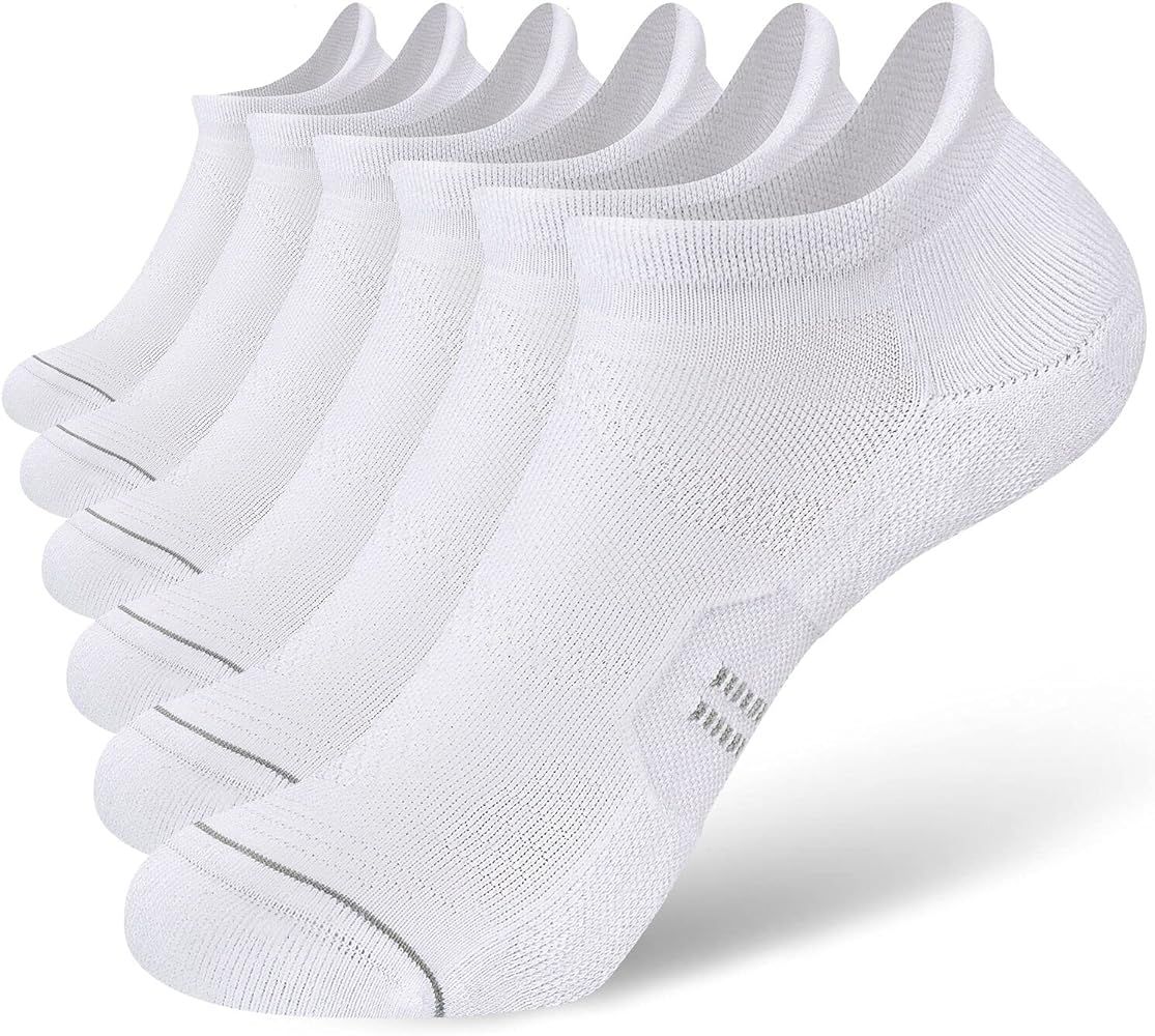 CS CELERSPORT 6 Pack Women's Ankle Running Socks Cushioned Low Cut Tab Athletic Socks | Amazon (US)
