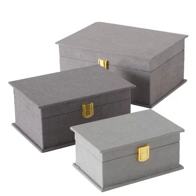 Hovland 3 Piece Flannel Decorative Box Set Red Barrel Studio® | Wayfair North America