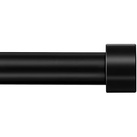 Umbra Cappa 1-Inch Curtain Rod, Includes 2 Matching Finials, Brackets & Hardware, 36 to 66, Black | Amazon (US)