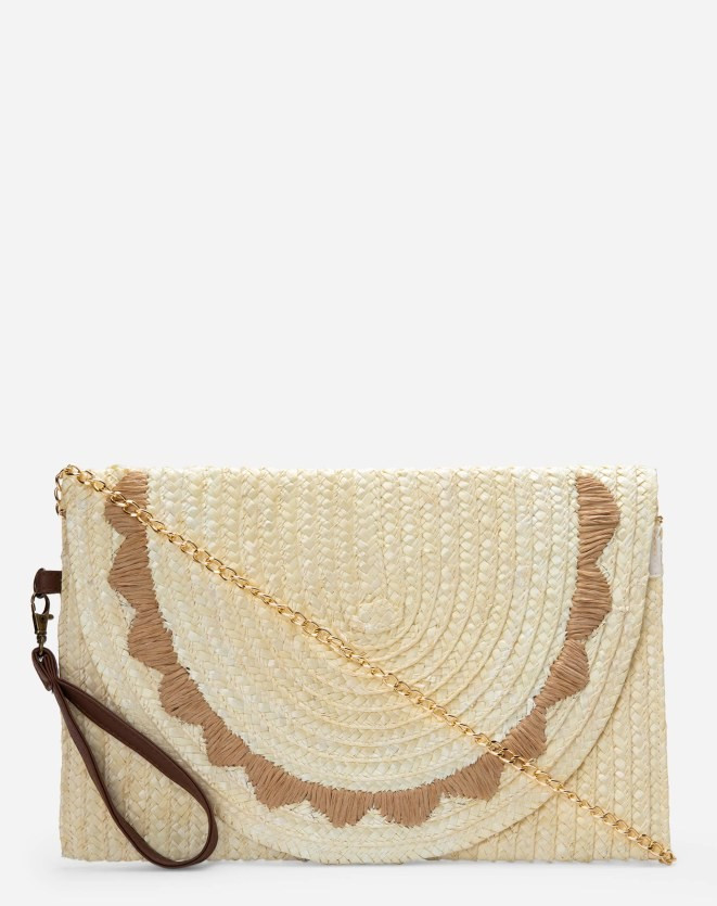 BOLSA CLUTCH PALHA COM DETALHE | Amaro BR