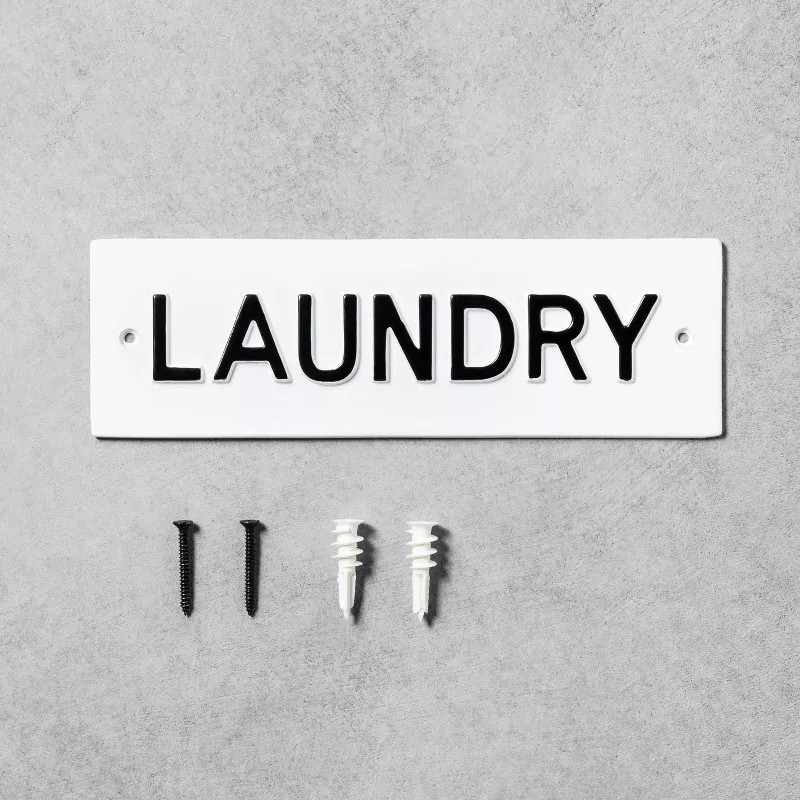 'Laundry' Wall Sign White/Black - Hearth & Hand™ with Magnolia | Target