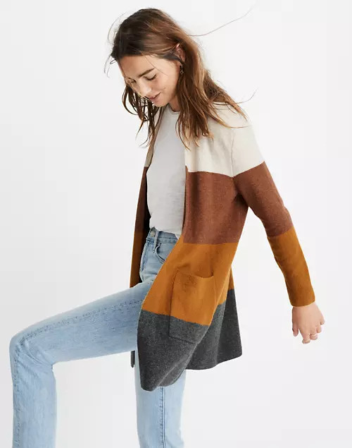 Kent Striped Cardigan Sweater in Coziest Yarn | Madewell