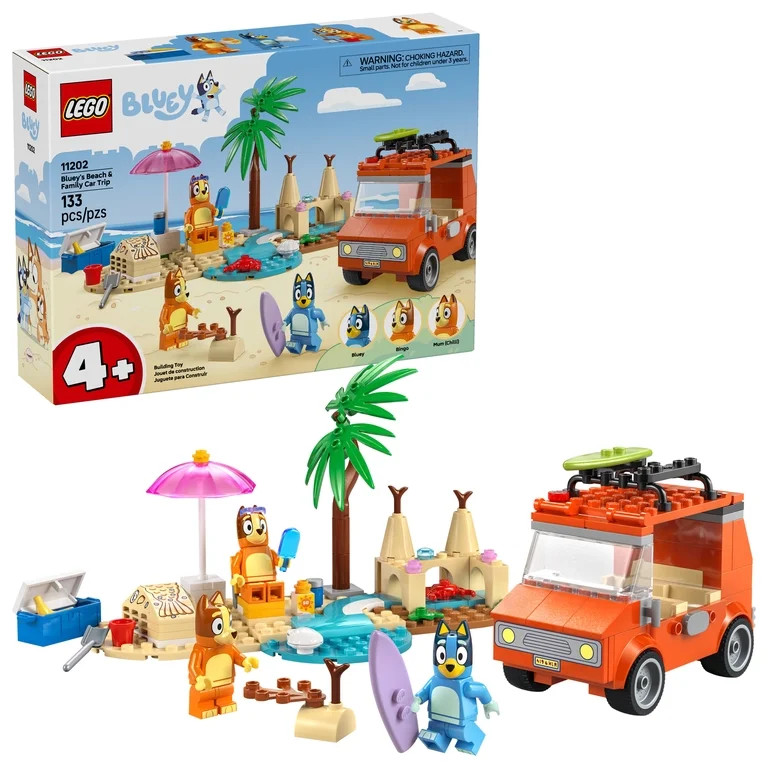LEGO Bluey: Bluey\u2019s Beach & Family Car Trip - Toddler Learning Toy for Kids 4+ - Includes Bl... | Walmart (US)