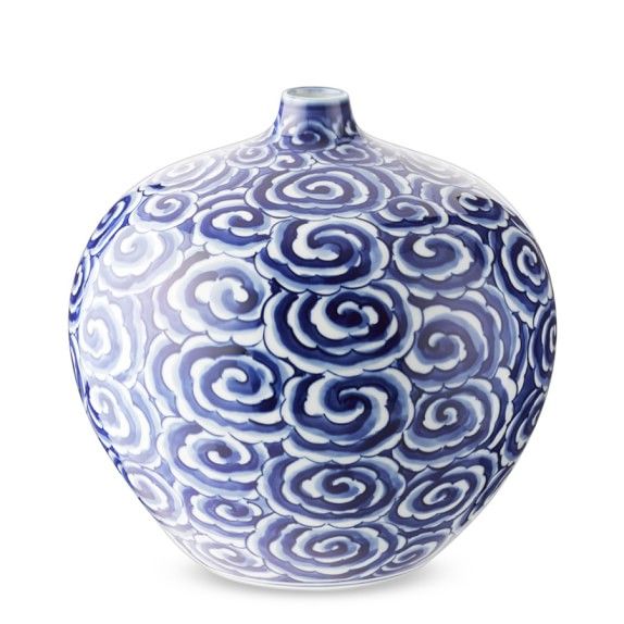 Porcelain Bud Vase, Rose Motif | Williams-Sonoma