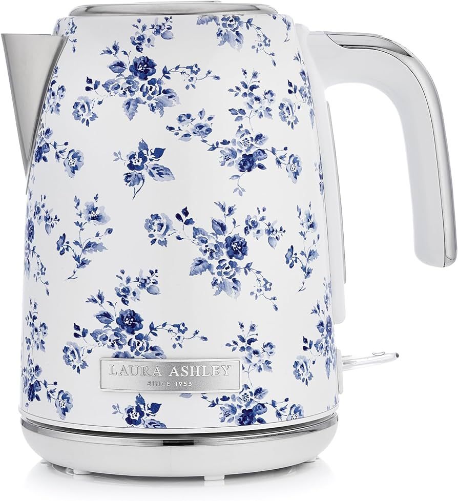 Laura Ashley China Rose Cordless Jug Kettle 1.7 Liter by VQ | Energy Efficient 3KW Rapid Boil Sta... | Amazon (US)