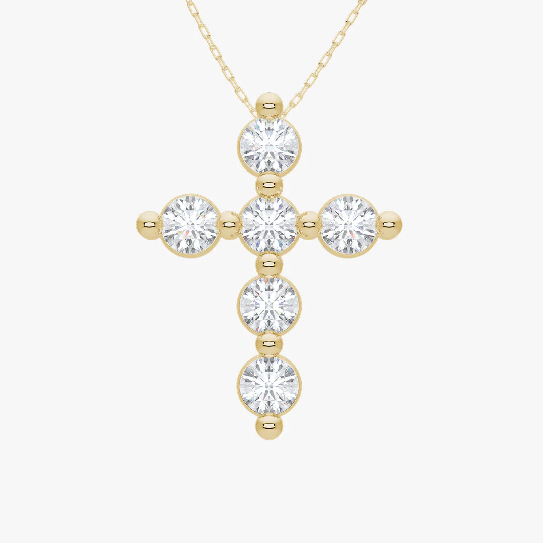 Baby Charlie Cloud® Floating Diamond Cross Necklace 0.46 ctw | RW Fine Jewelry