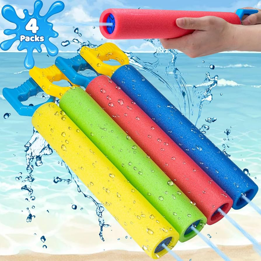 Water Guns for Kids - Noodle Design, Lightweight, 40ft Range, Squirt Blaster Guns Pool Toys for K... | Amazon (US)