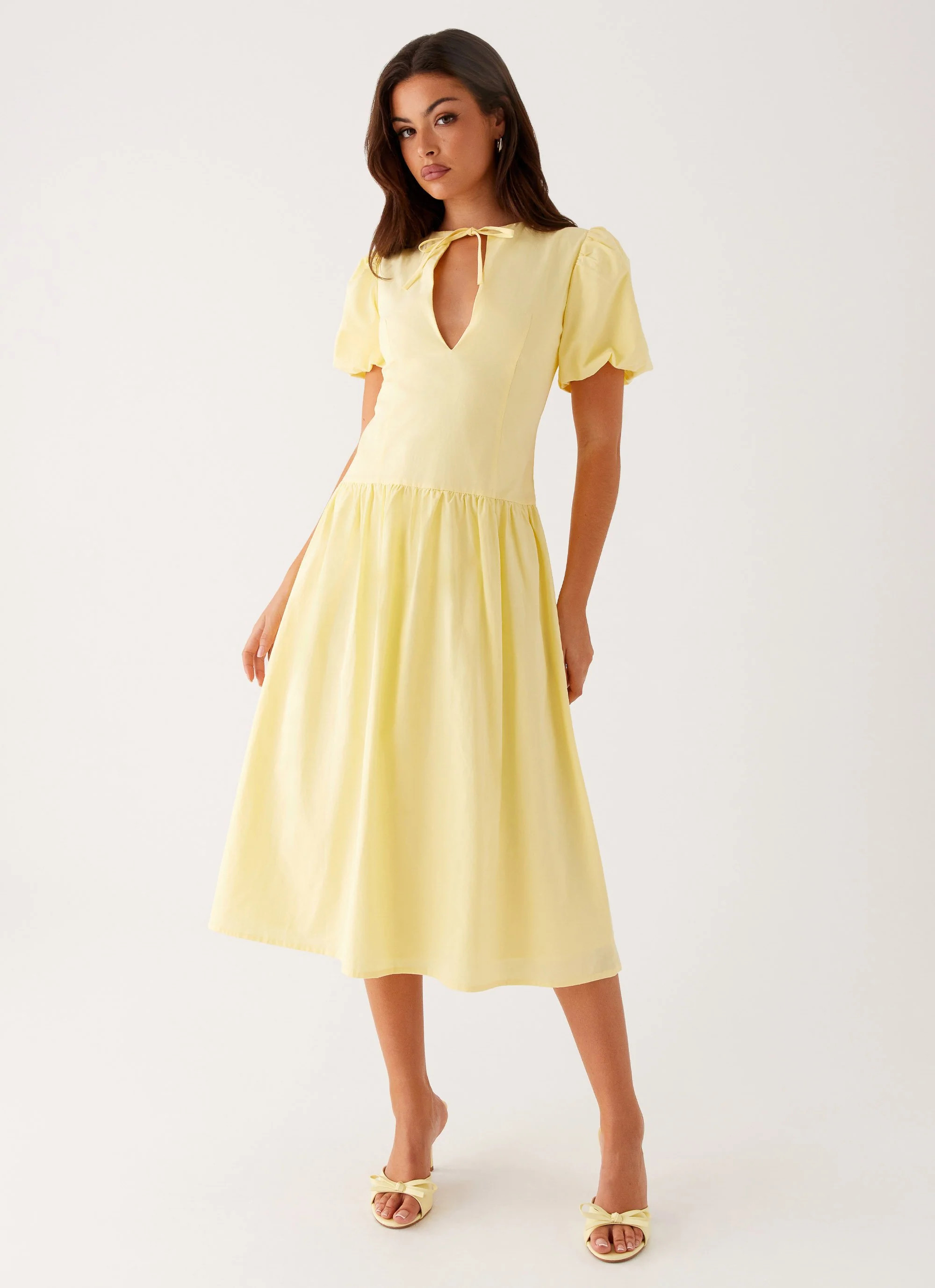 Reyna Midi Dress - Yellow | Peppermayo (Global)