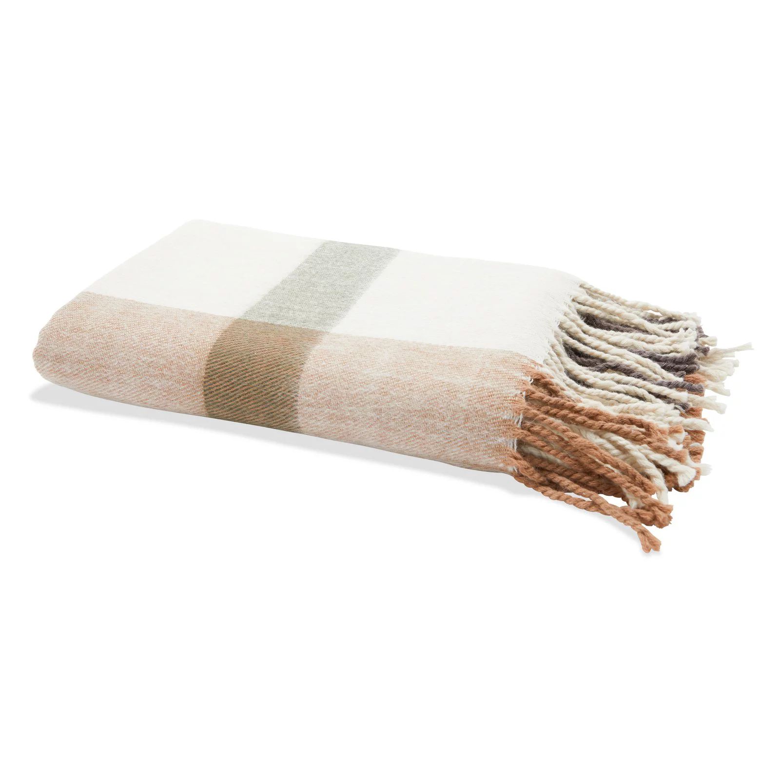 Belham Living Wool Decorative Throw Blanket, 50" x 60", Autumn Plaid | Walmart (US)