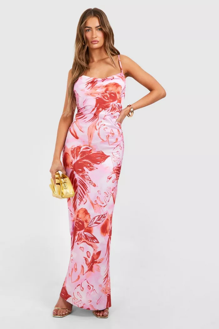 Tropical Maxi Slip Dress | boohoo (US & Canada)
