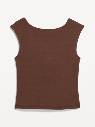 Cap-Sleeve Tie-Back Top | Old Navy (US)