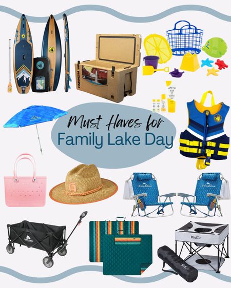 Must haves for a Family Lake Day! These are all the essentials my family loves: paddle board, cooler, beach toys, umbrella, sunscreen, life vest, waterproof beach bag, kids hat, beach chairs, wagon, picnic blanket, baby pop up seat

#LTKkids #LTKSeasonal #LTKswim