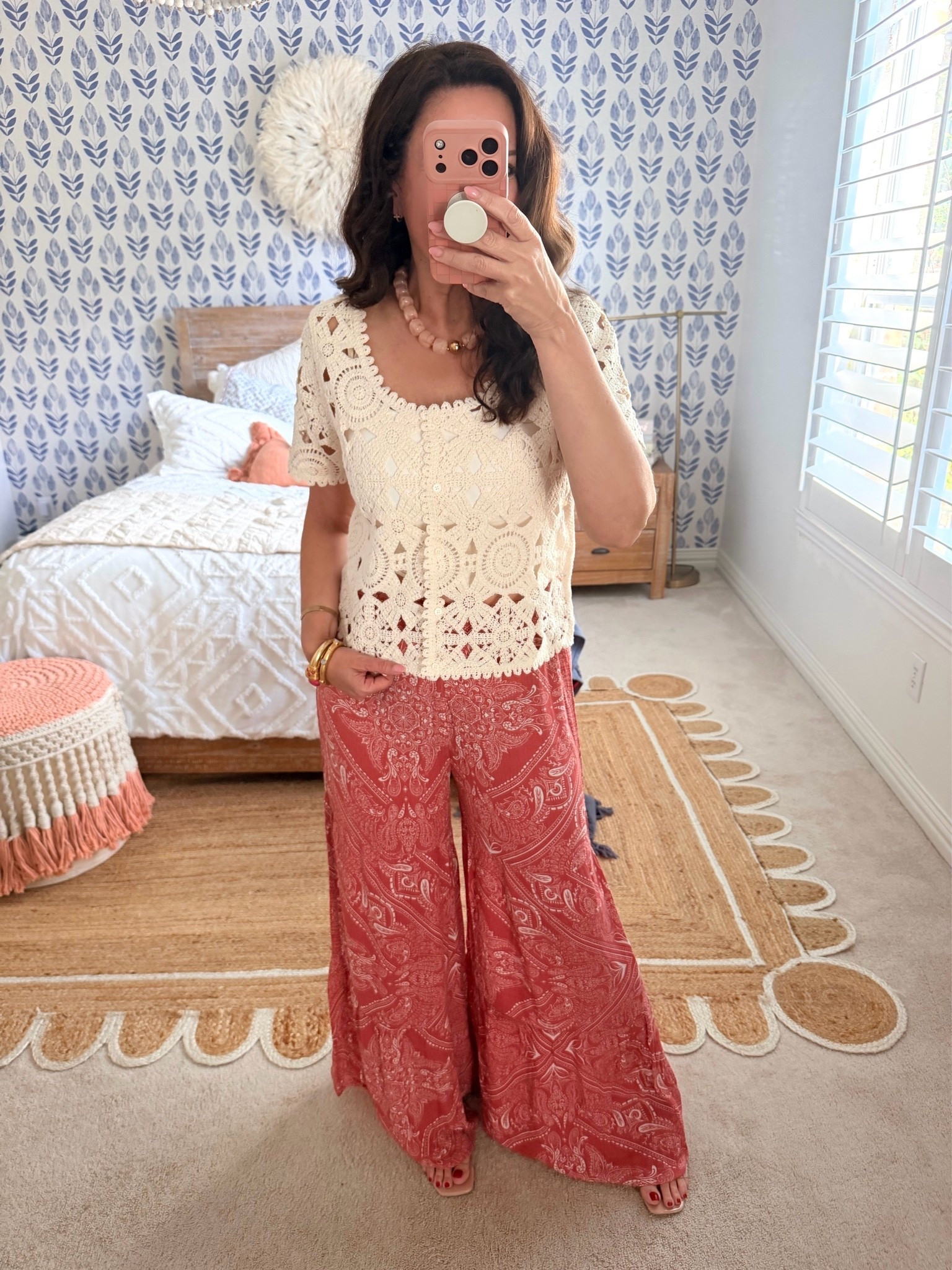 Size down in these adorable boho style pants! Sizes XS-XL
Crochet top has the prettiest details! Wearing a small
.

#LTKootd #LTKmomlife #LTKSeasonal