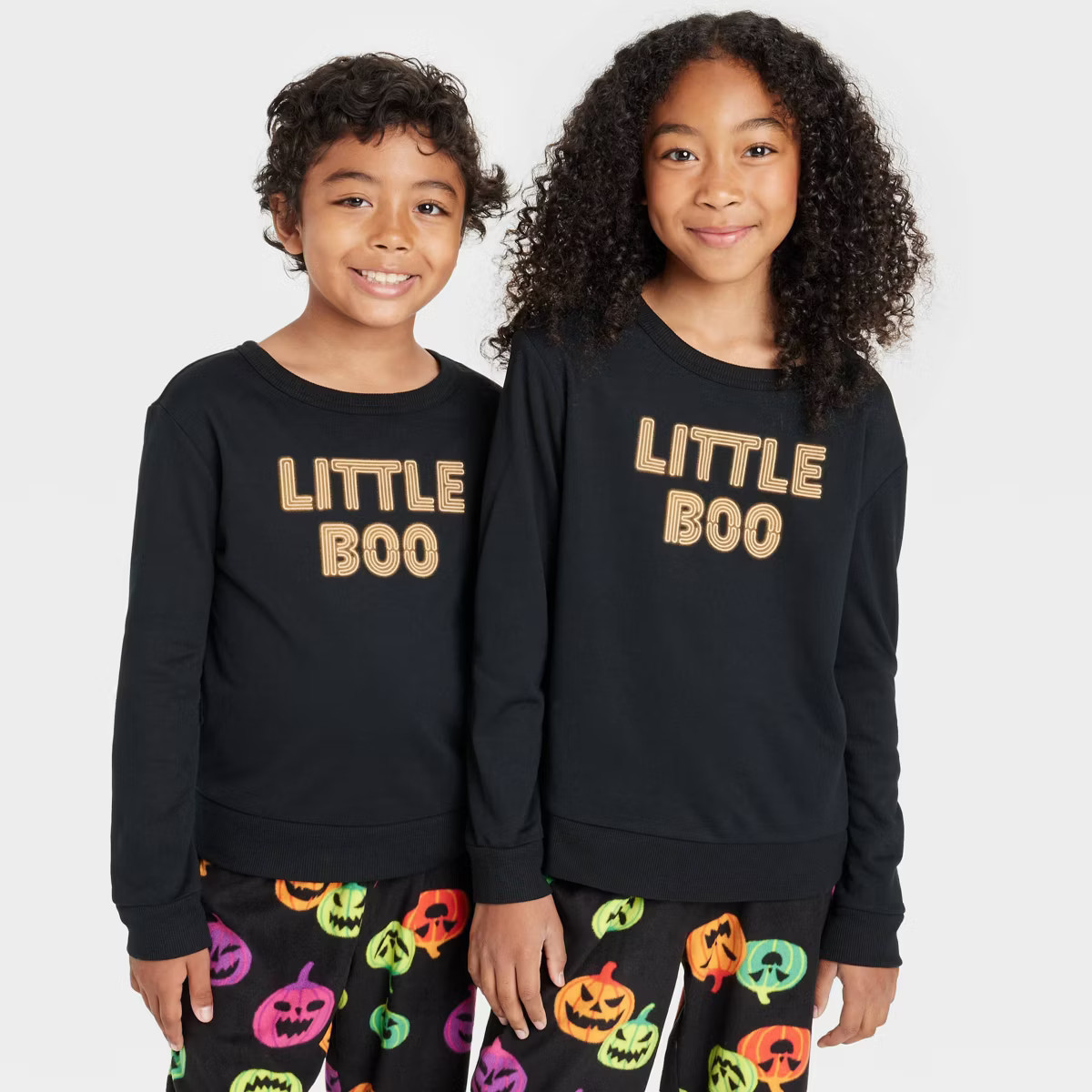 Kids' Halloween "Little BOO" Glow-in-the-Dark Matching Family Pajama Sweatshirt - Hyde & EEK! Bou... | Target