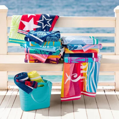 Member's Mark Oversized 2-Pack Beach Towels, 40" x 72", Assorted Designs | Sam's Club