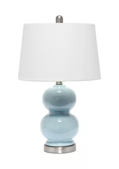Lalia Home Dual Orb Table Lamp with Fabric Shade | Belk