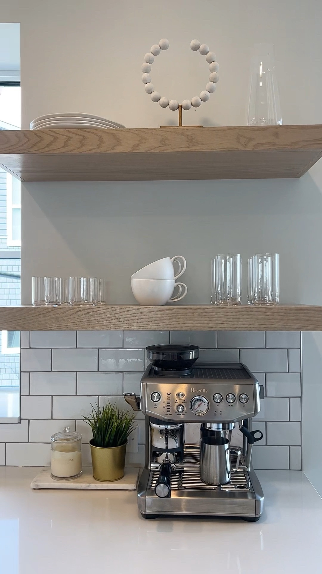 Monochromatic & minimalist open shelve styling 

#LTKVideo #LTKfindsunder100 #LTKhome