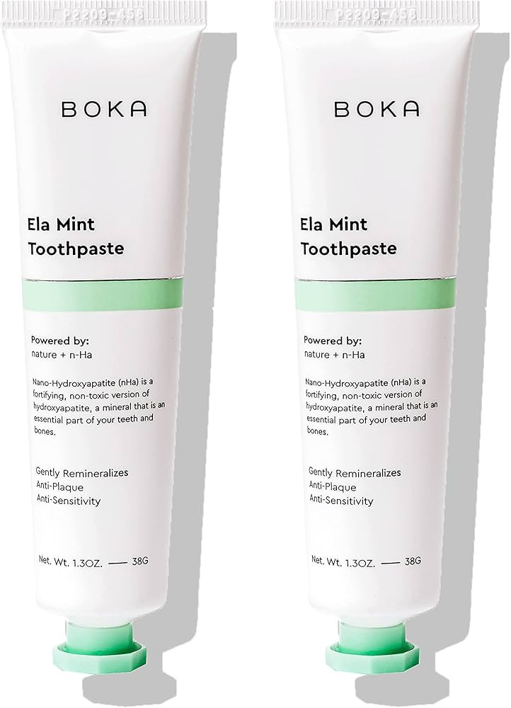 Boka Fluoride Free Travel Size Toothpaste - Nano Hydroxyapatite, Remineralizing, Sensitive Teeth,... | Amazon (US)
