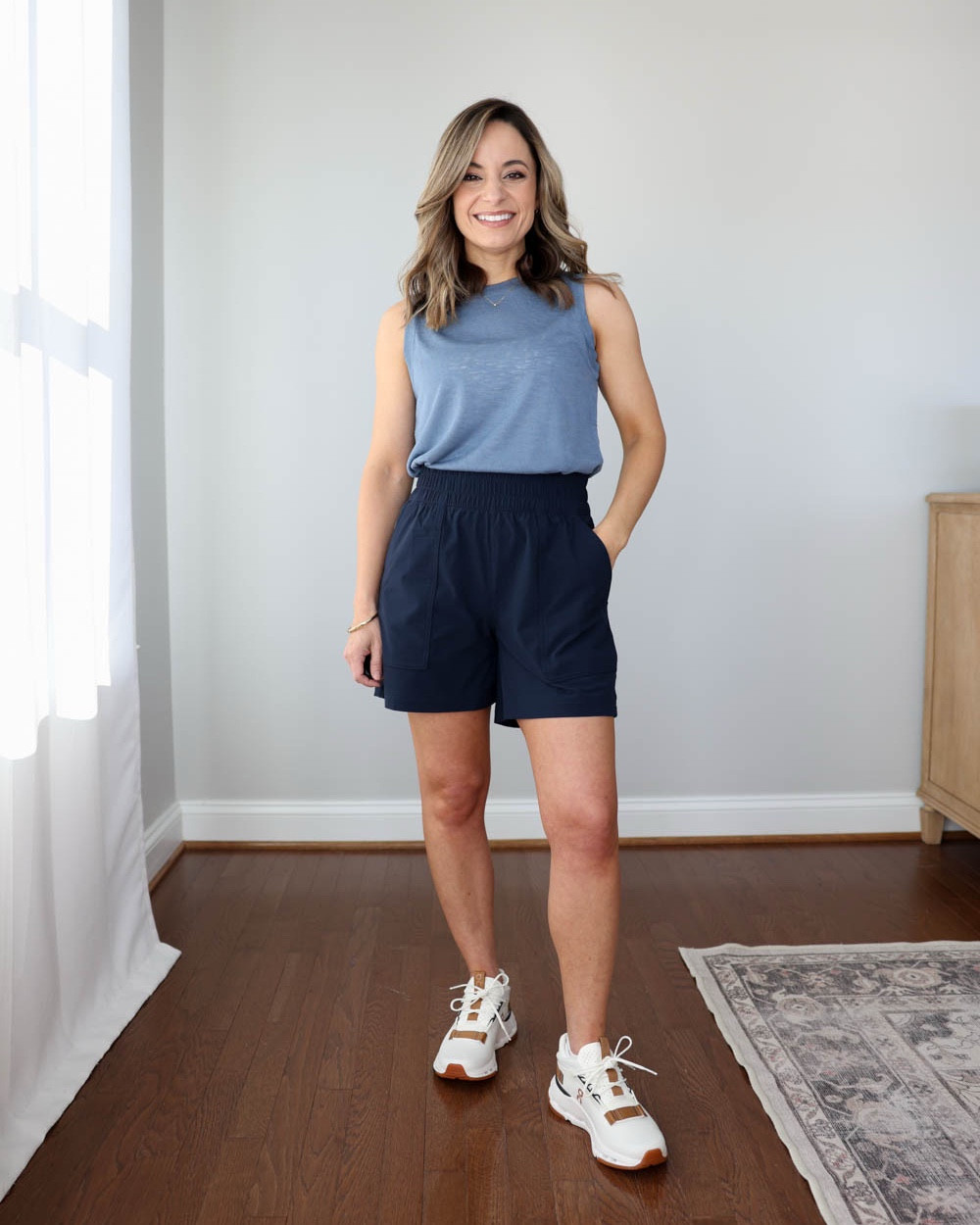 Active shorts & skorts for petites this Spring and Summer!

Outfit 1:
Wayfind High Rise 5” Shorts (Athleta): XXS 
Breezy Tank Top (Athleta): XXS shown in shadow
Sneakers: tts

Outfit 2:
Linen shorts (Athleta): xxs in color Woodland
White t-shirt (Quince): xs 
On sneakers: true to size

Outfit 3:
Skort (Amazon): xs
Tank top (Albion Fit): xs 
Sneakers (Hoka): tts
Ears (Disney @ parks) 

My measurements for reference: I’m 4’10” and 105lbs. My bust, waist, and hip measurement is 32”, 24”, and 36”.

#LTKfitnessgoals #LTKSeasonal #LTKPetite