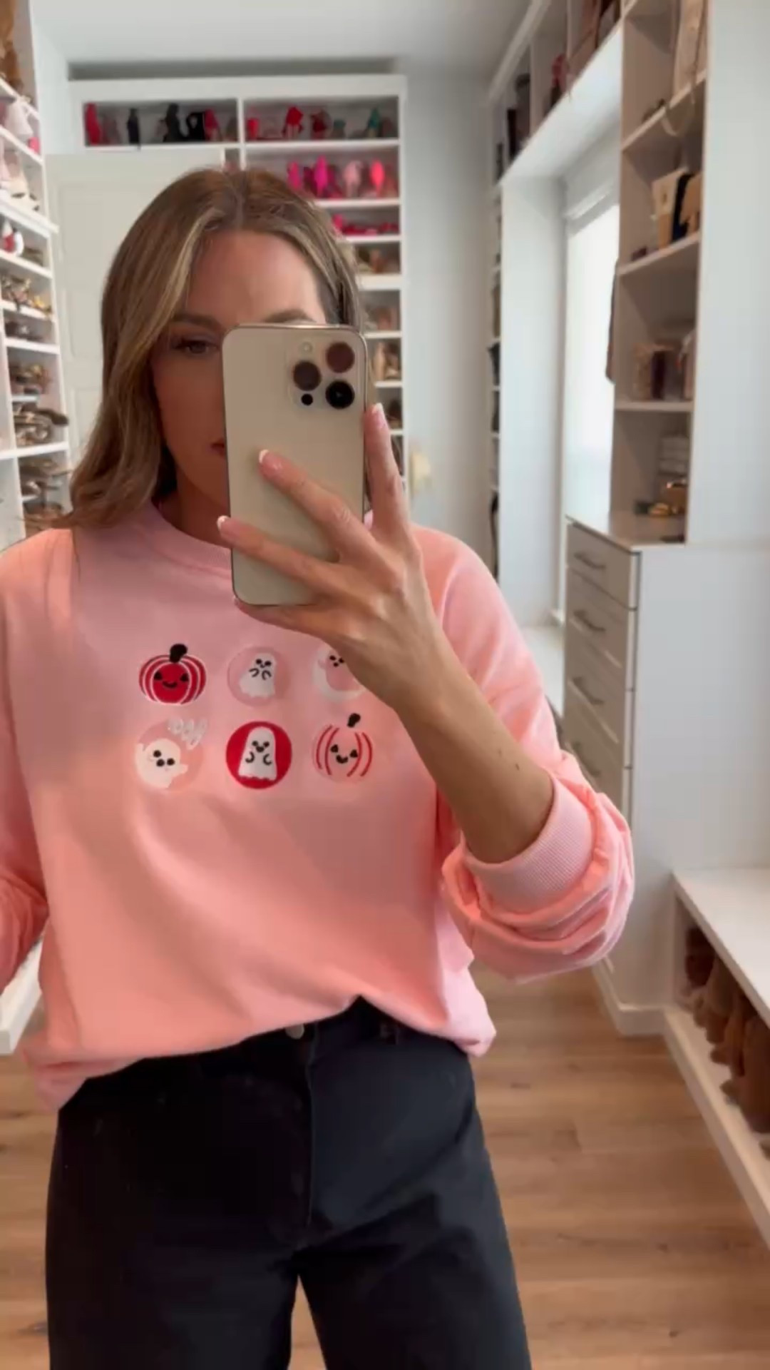 Amazon wins again! Budget-friendly Halloween outfits that are comfortable, mom-friendly, and perfect for a class party. Cute, fun, and stress-free. Exactly what we need this season!  In a large Halloween sweatshirt, size 8 wide leg cropped black jeans, sneakers and accessories- fits tts. shop dandy, halloween, lounge wear, fall outfit, fall lounge, amazon fashion

#LTKFindsUnder50 #LTKStyleTip #LTKSeasonal