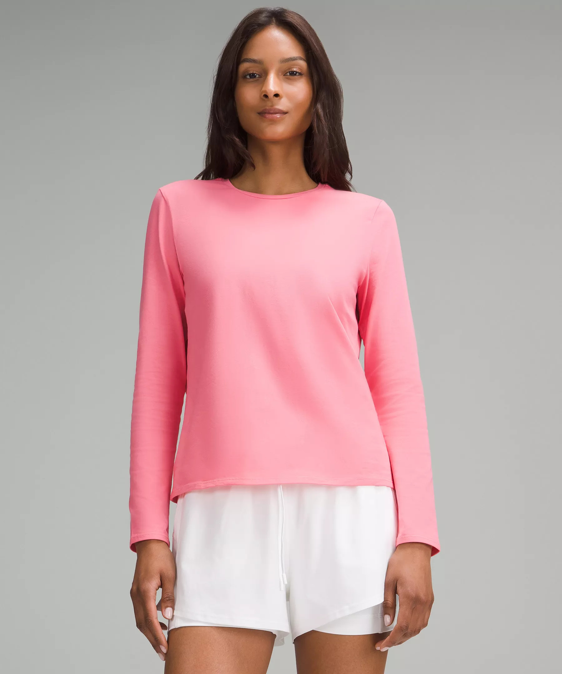 Organic Cotton Crewneck Long-Sleeve Shirt | Women's Long Sleeve Shirts | lululemon | Lululemon (US)