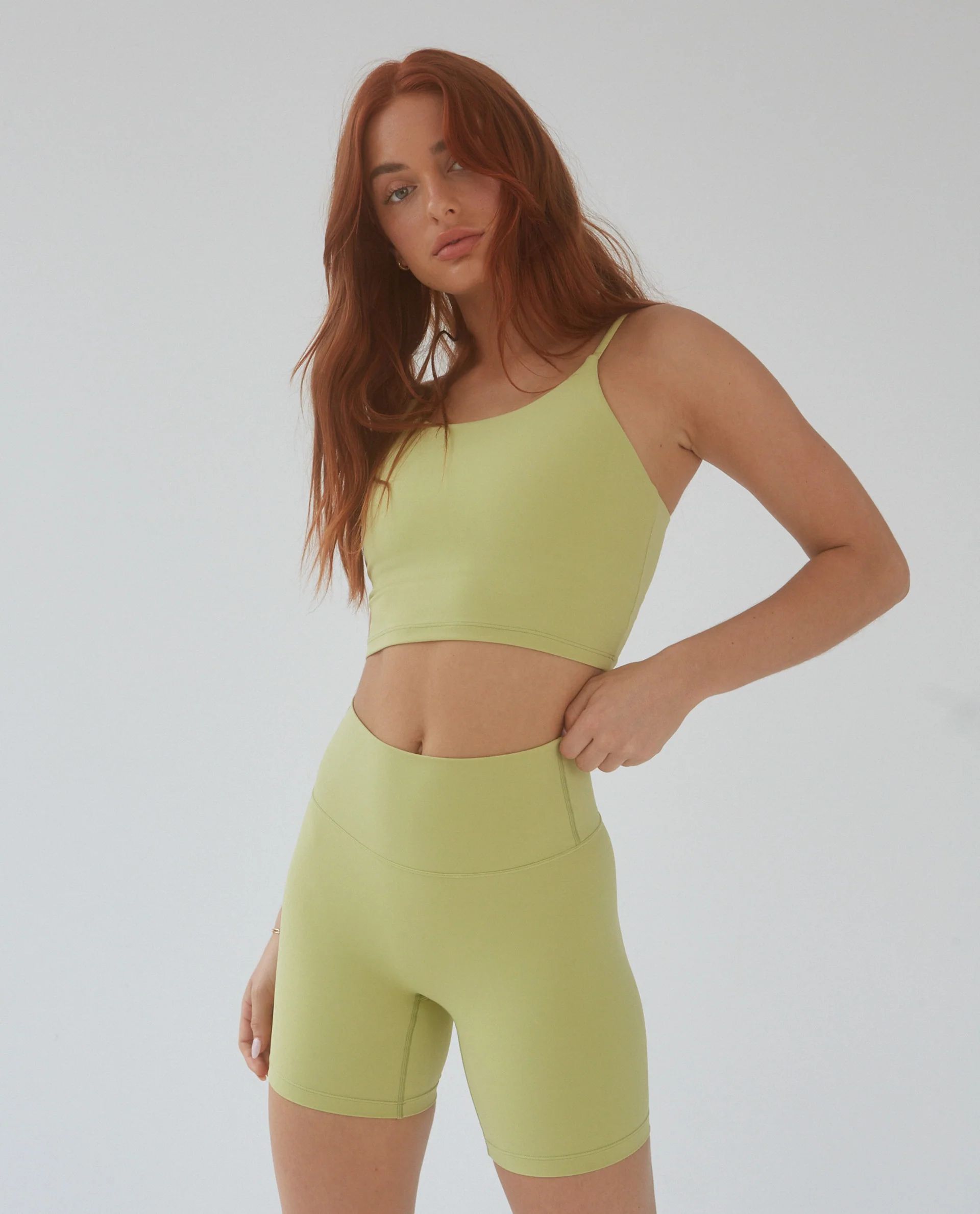 Ultimate Crop Shorts - Lime Green | Adanola UK