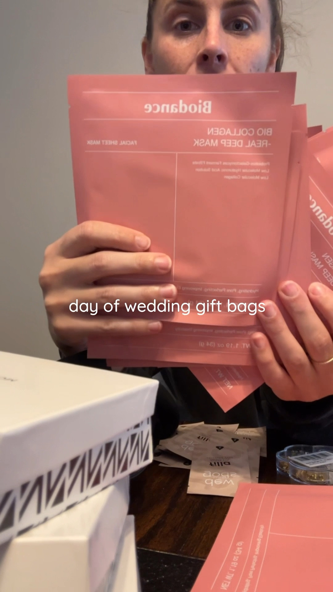 Day of wedding bags for the crew 💟 #weddinginspo #weddinggifts 

PS sorry for the sound quality 🫠

#LTKBeauty #LTKFindsUnder50 #LTKWedding