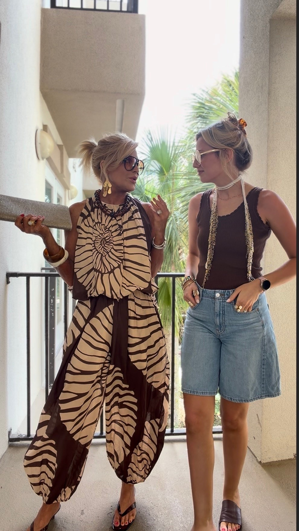I’m wearing a s/m in my bubble top & bottoms are one size with lots or room! Anna is wearing a 27 in her shorts & sm in her tank

#LTKootd #LTKTravel #LTKvlog