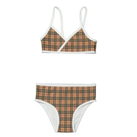 Burberry Girls Archive Beige Crosby Vintage Check Two-Piece Swimsuit Size 6Y | Walmart (US)