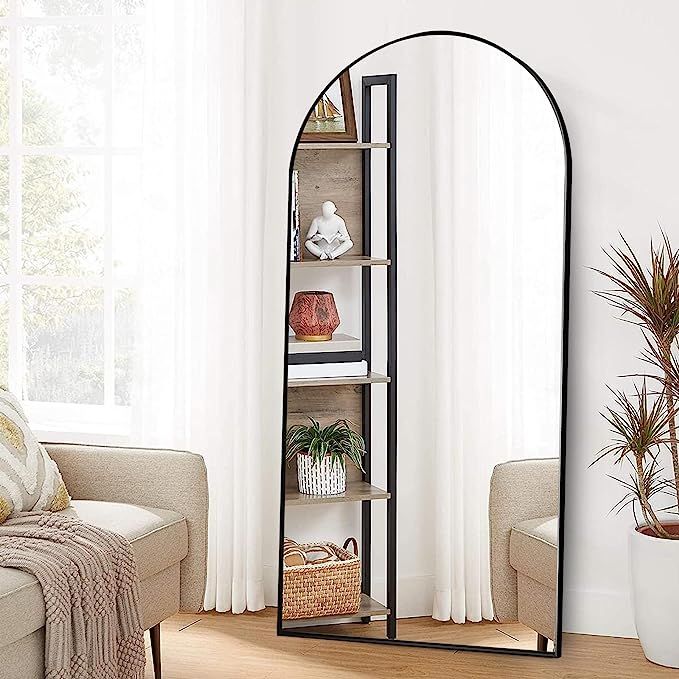 ABSWHLM Arched Full Length Mirror 71"x32" with Stand Aluminum Alloy Frame Floor Large Mirror for ... | Amazon (US)