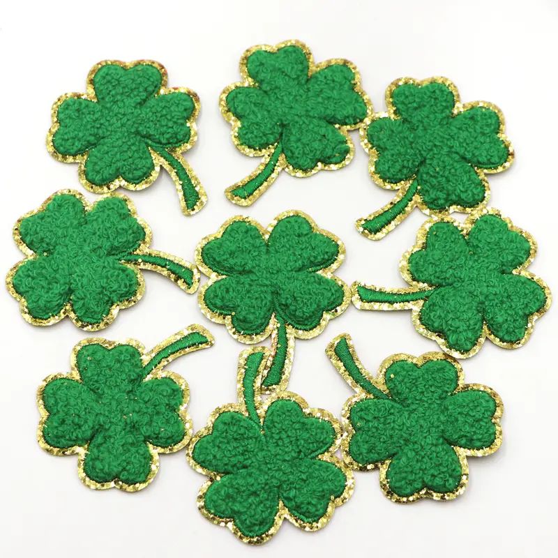 Clover Iron Patches Chenille Embroidered Patch Diy - Temu | Temu Affiliate Program